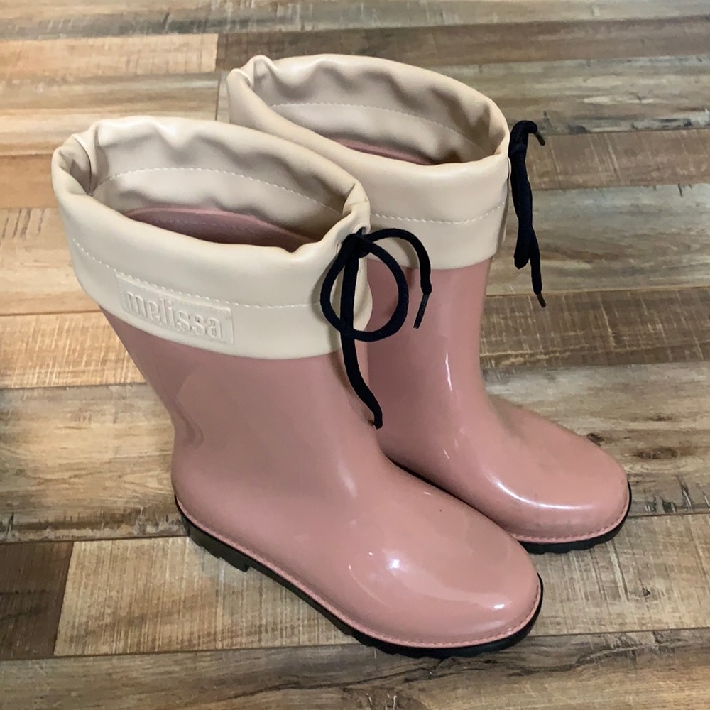 Mini Melissa pink rain boots size 2